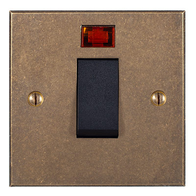 45amp Cooker Switch Steel Bevelled