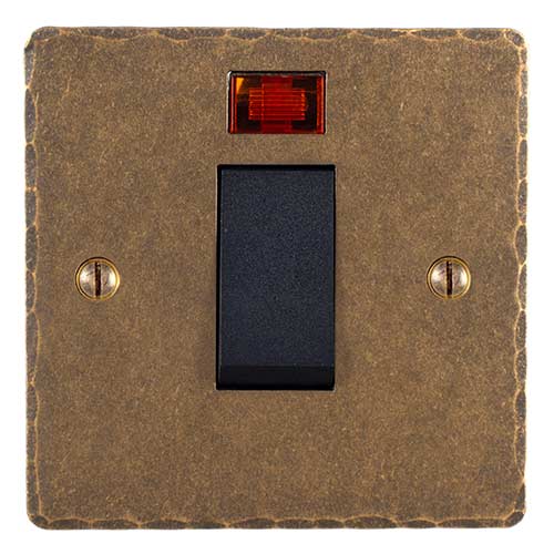 45amp Cooker Switch Brass Hammered 