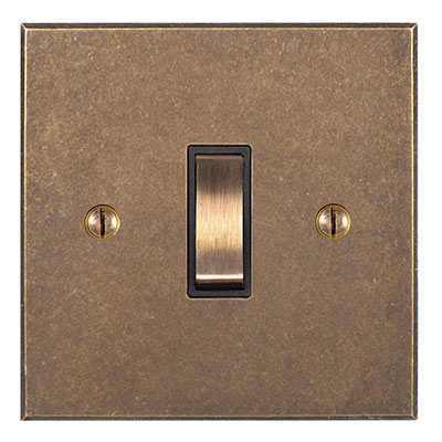 Double Pole Isolator (No Neon) Brass Bevelled 