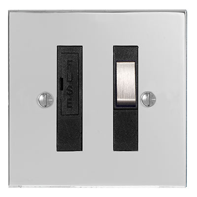 13amp Steel Fused Switch Bevelled