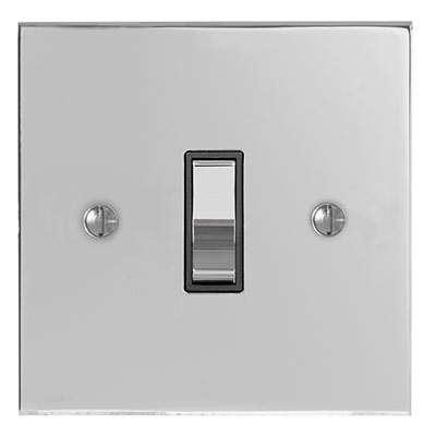 1 Gang Chrome Grid Switch Bevelled Nickel Plate
