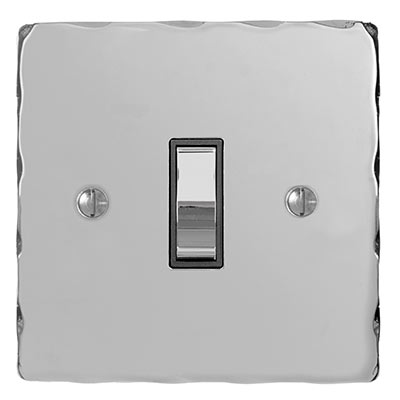 1 Gang Chrome Grid Switch Nickel Plate