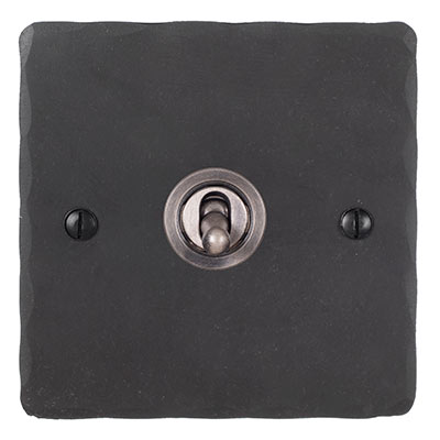 1 Gang Steel Dolly Switch Hammered Plate