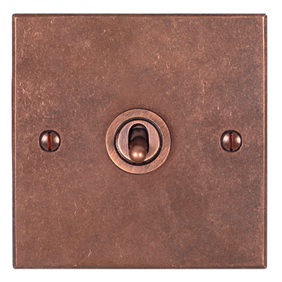 1 Gang Copper Switch Heritage Copper Plate