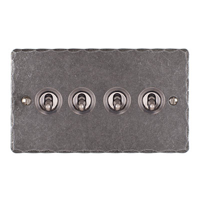 4 Gang Steel Dolly Switch Hammered