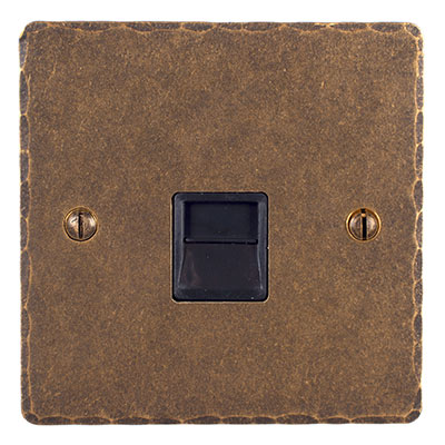 Master Telephone Socket Hammered Plate