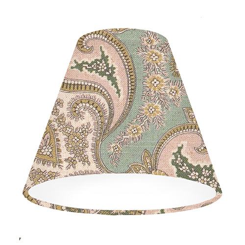 15cm Pendant Empire Shade in Green and Gold Norwood
