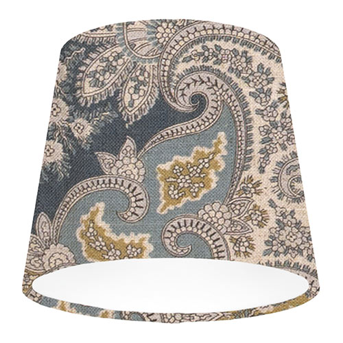 13cm Pendant French Drum Shade in Duck Egg and Indigo Norwood