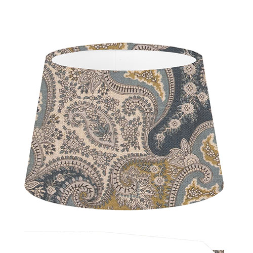 20cm Medium French Drum Shade in Duck Egg and Indigo Norwood