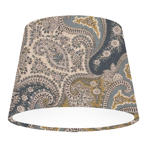 20cm Pendant Medium French Drum Shade in Duck Egg and Indigo Norwood
