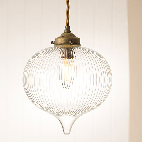 Ava Fine Fluted Pendant Light