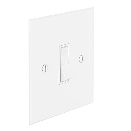 1 Gang White Grid Switch in Primed Paintable, Bevelled