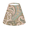 15cm Empire Shade in Green and Gold Norwood