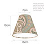 15cm Pendant Empire Shade in Green and Gold Norwood