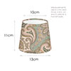 13cm French Drum Shade in Green and Gold Norwood