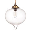 Ava Fine Fluted Pendant Light in Antiqued Brass