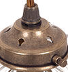 Ava Fine Fluted Pendant Light in Antiqued Brass