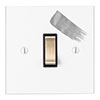 1 Gang Brass Grid Switch in Primed Paintable, Bevelled