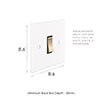 1 Gang Brass Grid Switch in Primed Paintable, Bevelled