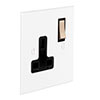 13amp 1 Gang Socket in Primed Paintable, Bevelled, Brass Switch