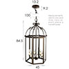 Medium Charlecote Lantern in Bronze Metallic