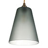 Evesham Smoked Pendant Light (ES) in Antiqued Brass
