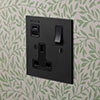 13 Amp 1 Gang Socket USB-A\C Port Beeswax, Bevelled, Black Switches