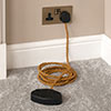 2 Gang Braided 2m Extension Lead in Bronze