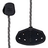 2 Gang Braided 2m Extension Lead in Dark Grey