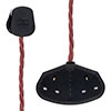 2 Gang Braided 2m Extension Lead in Dusky Pink
