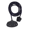 2 Gang Braided 2m Extension Lead in Midnight Blue