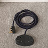 2 Gang Braided 2m Extension Lead in Midnight Blue