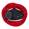 2 Gang Braided 2m Extension Lead in Poppy Red