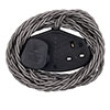 2 Gang Braided 3m Extension Lead in Dark Grey