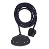 2 Gang Braided 3m Extension Lead in Midnight Blue