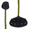 2 Gang Braided 3m Extension Lead in Olive Green