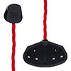 2 Gang Braided 3m Extension Lead in Poppy Red
