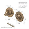 Ellwood Privacy Lock in Antiqued Brass