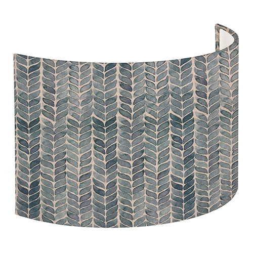 32cm Carlyle Half Shade in Indigo Watercolour Leaf
