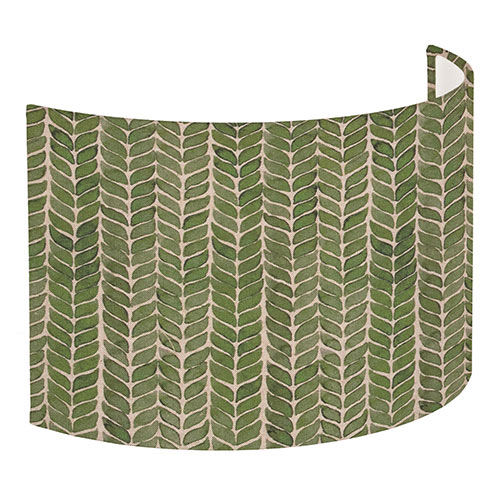 32cm Carlyle Half Shade in Rich Green Watercolour Leaf