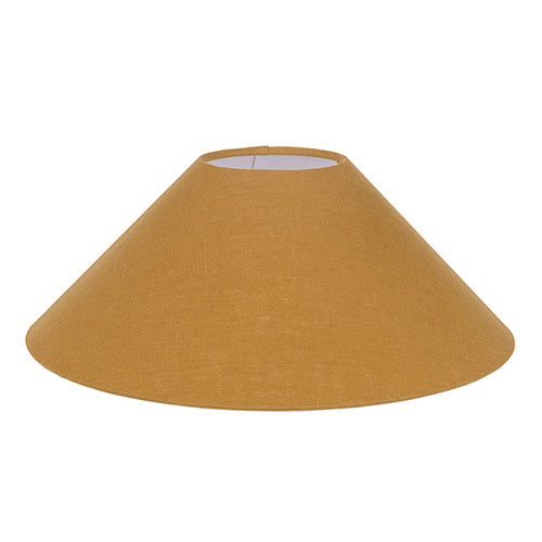 40cm Wide Cone Shade in Ochre Waterford Linen
