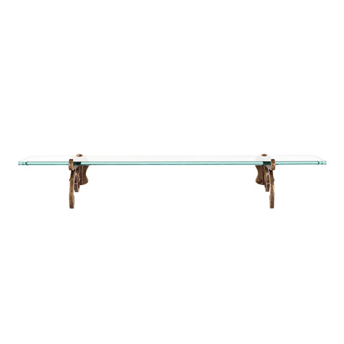 Small Stratford Shelf in Lacquered Antiqued Brass