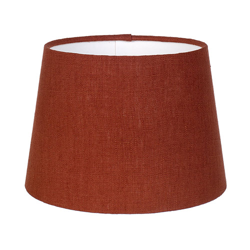 20cm Medium French Drum Shade in Paprika Waterford Linen
