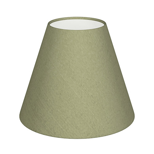 Candle Shade in Pale Green Faux Silk Dupion