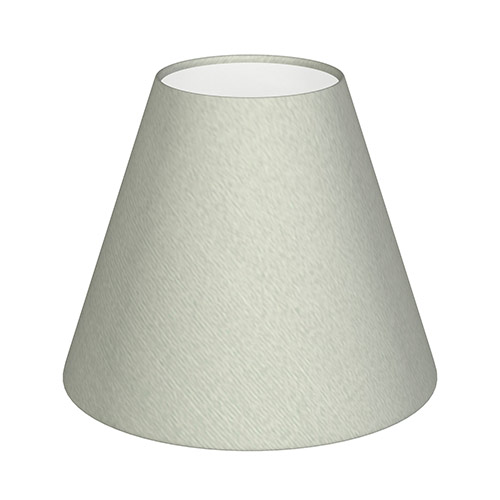Candle Shade in Soft Grey Faux Silk
