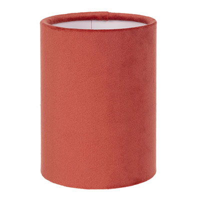 Cylinder Candle Clip Shade in Burnt Orange Hunstanton Velvet