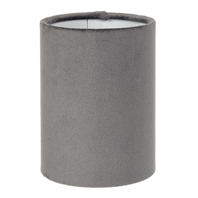 Cylinder Candle Clip Shade in Mole Hunstanton Velvet 