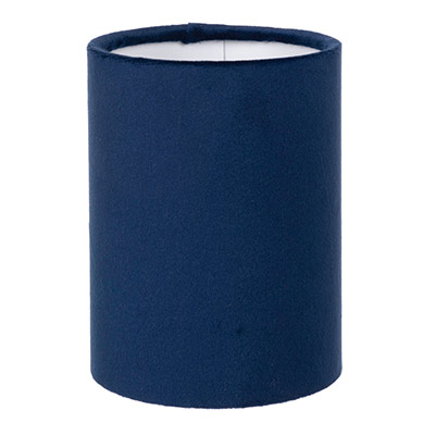 Cylinder Candle Clip Shade in Navy Blue Hunstanton Velvet 