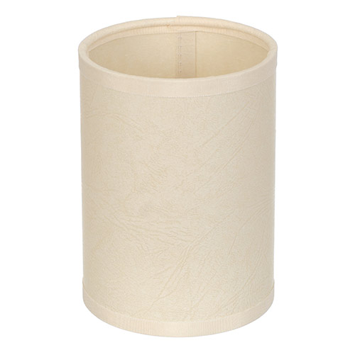 Cylinder Candle Shade in Parchment with Cream Trim