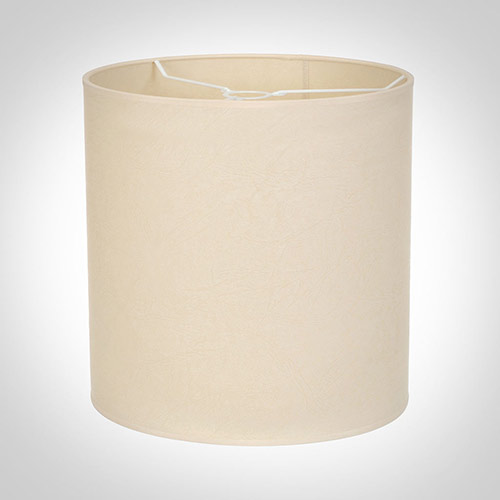 25cm Medium Cylinder Shade in Parchment withCream Trim
